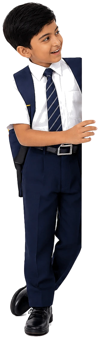 A school student showing the subjects available on Bodhira.ai